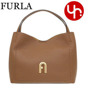 Furla Primula Leather Hobo Tote Bag Cognac